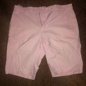 Pink Brooks Brothers khaki shorts